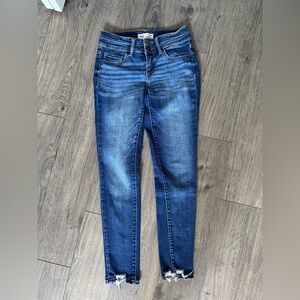 BKE Women's Dark Blue Skinny Jeans